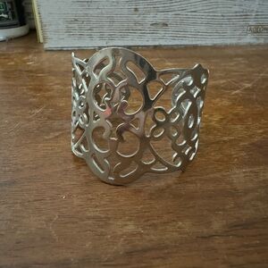 Lia Sophia silver filigree cuff bracelet